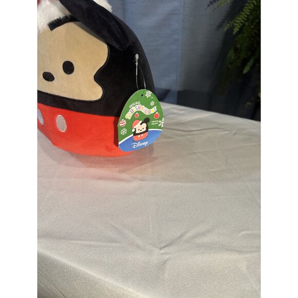 Disney Squishmallows Mickey Mouse Holiday Plush With Santa Hat - Picture 3 of 4